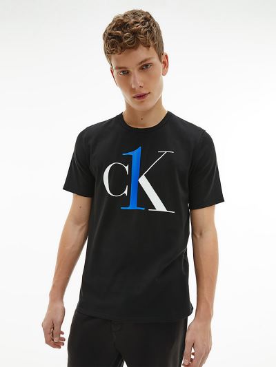 Calvin Klein Ruhák HU439841 | Calvin Klein CK One Férfi Lounge Póló Fekete / Kék